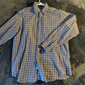 BURBERRY plaid shirt, mens.